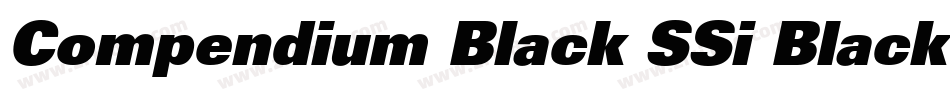 Compendium Black SSi Black Italic字体转换